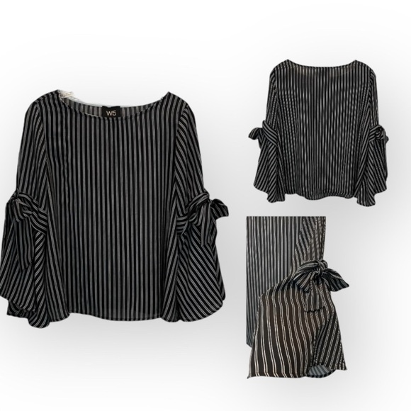 Anthropologie W5 black and white striped top - Picture 1 of 5
